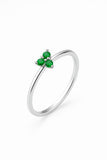 Anillo Flor Trébol Verde