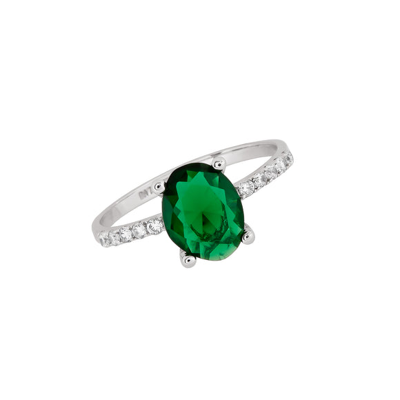 anillo, plata, joyeria, rodio, colores, verde, compromiso, promesa, churumbela, solitario, argentia wow