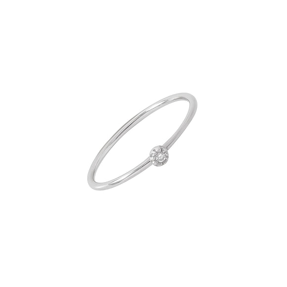 joyeria, plata, anillo, delgado, mini solitario