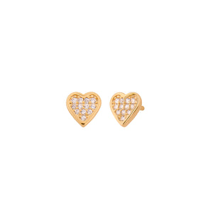 aretes, broqueles, plata, joyeria, baño de oro, corazones